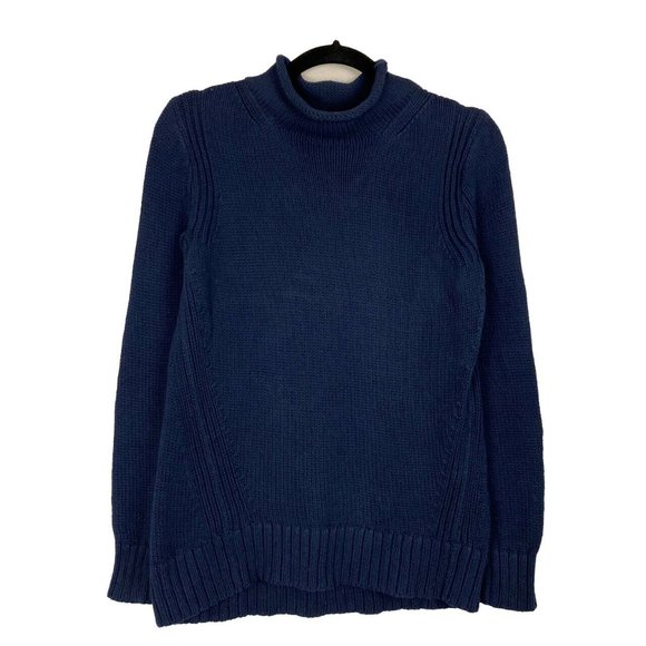 Navy Cotton 988 Rollneck Sweater K5924 